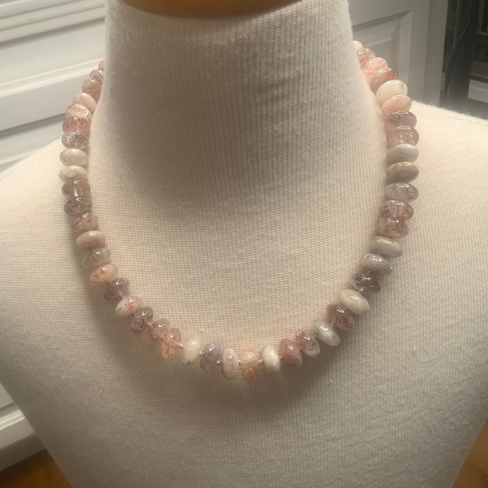 NWT Pink Moonstone Necklace